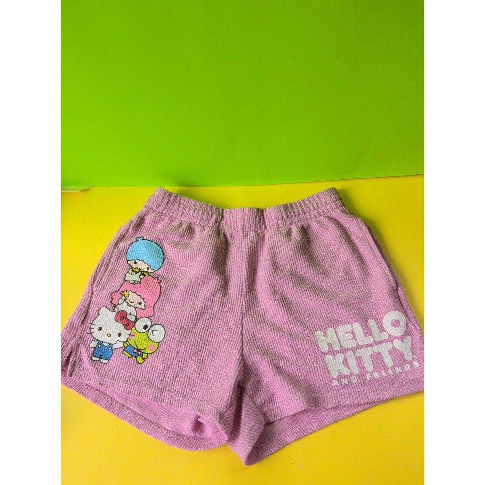 Sanrio Hello Kitty & Friends Lounge Shorts Large Pink Waffle Knit Loungewear